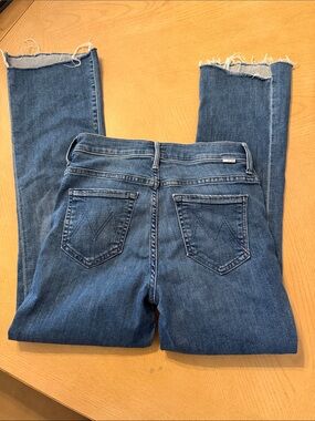 MOTHER Straight Leg Jeans in Classic Blue Wash